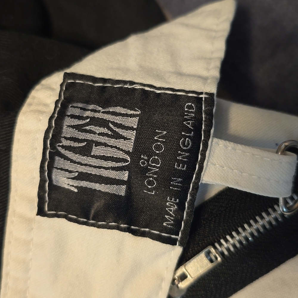 Unisex Tiger of London Black and White Zippered Jeans - Picture 8 of 16